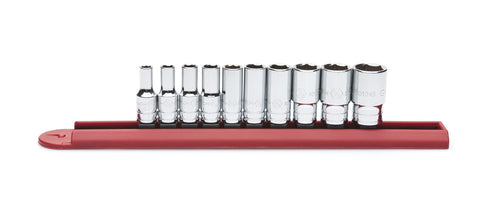 10 Pc. GEARWRENCH 1/4" Drive 6 Pt. Mid-Length Socket Set, SAE - 80305S