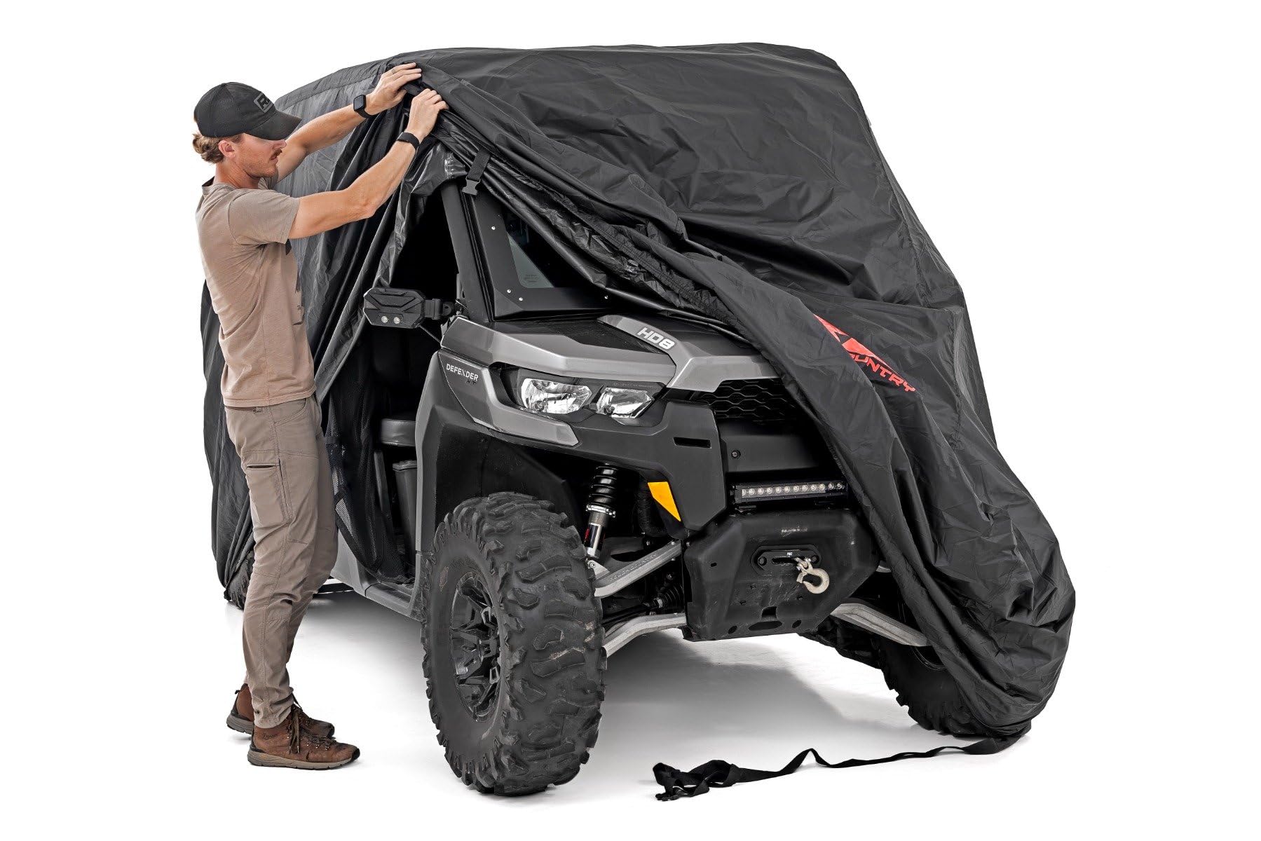 Rough Country UTV Storage Cover Universal for 4-Door Models - Waterproof & UV Resistant All-Weather Cover, Vented Design, Secure Fit