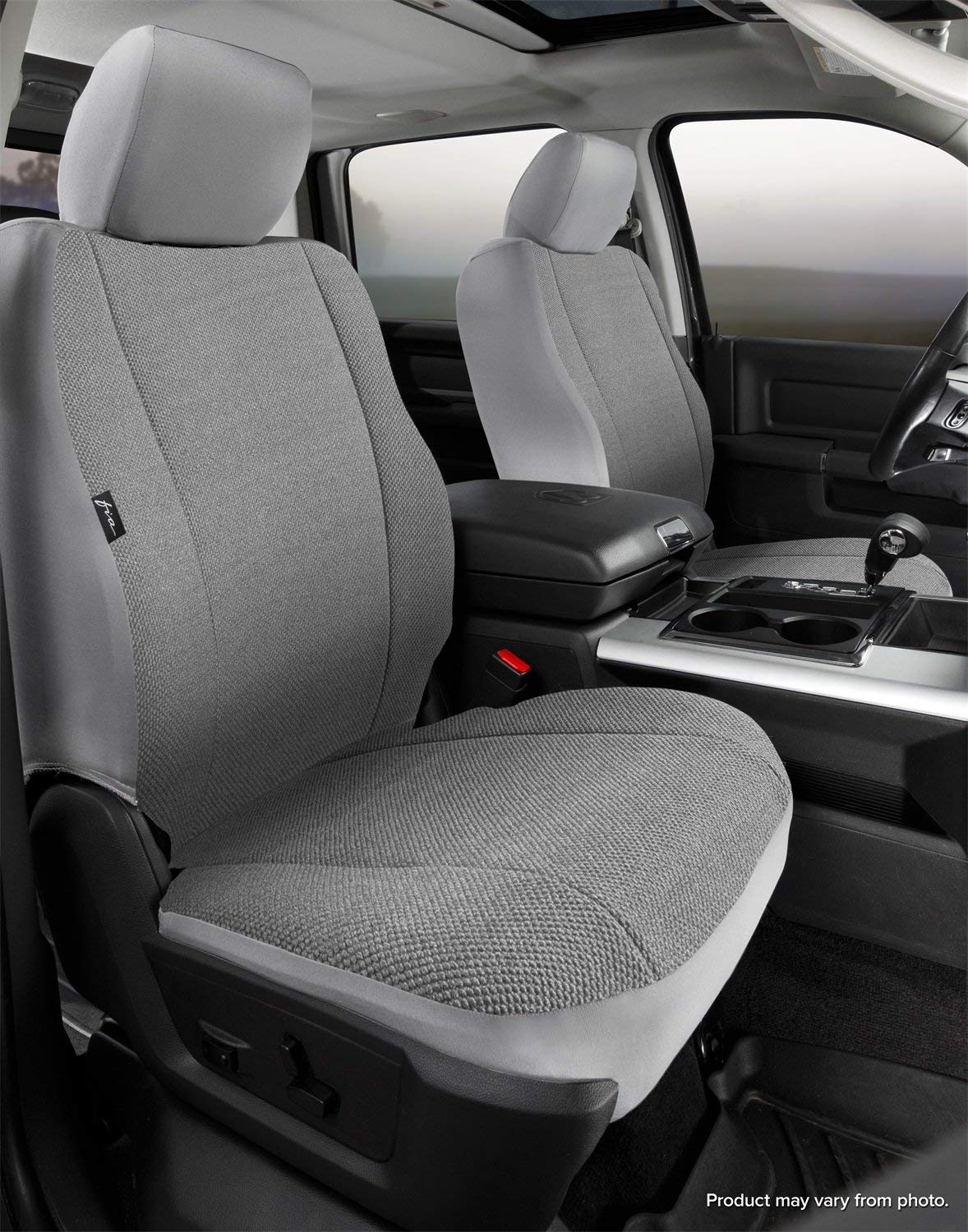Gray FIA TRS49-43 Custom Fit Front Seat Cover Bucket Seats - Saddle Blanket (Solid Gray)