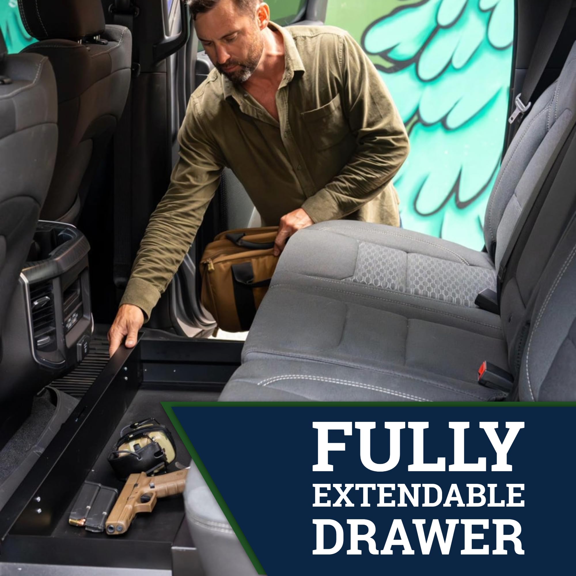 Tuffy Security Drawer for RAM 1500 Crew Cab 2019–2025 – Locking Under-Seat Steel Drawer, Front-Opening, No-Drill OEM Install, 1,800+ cu in Capacity