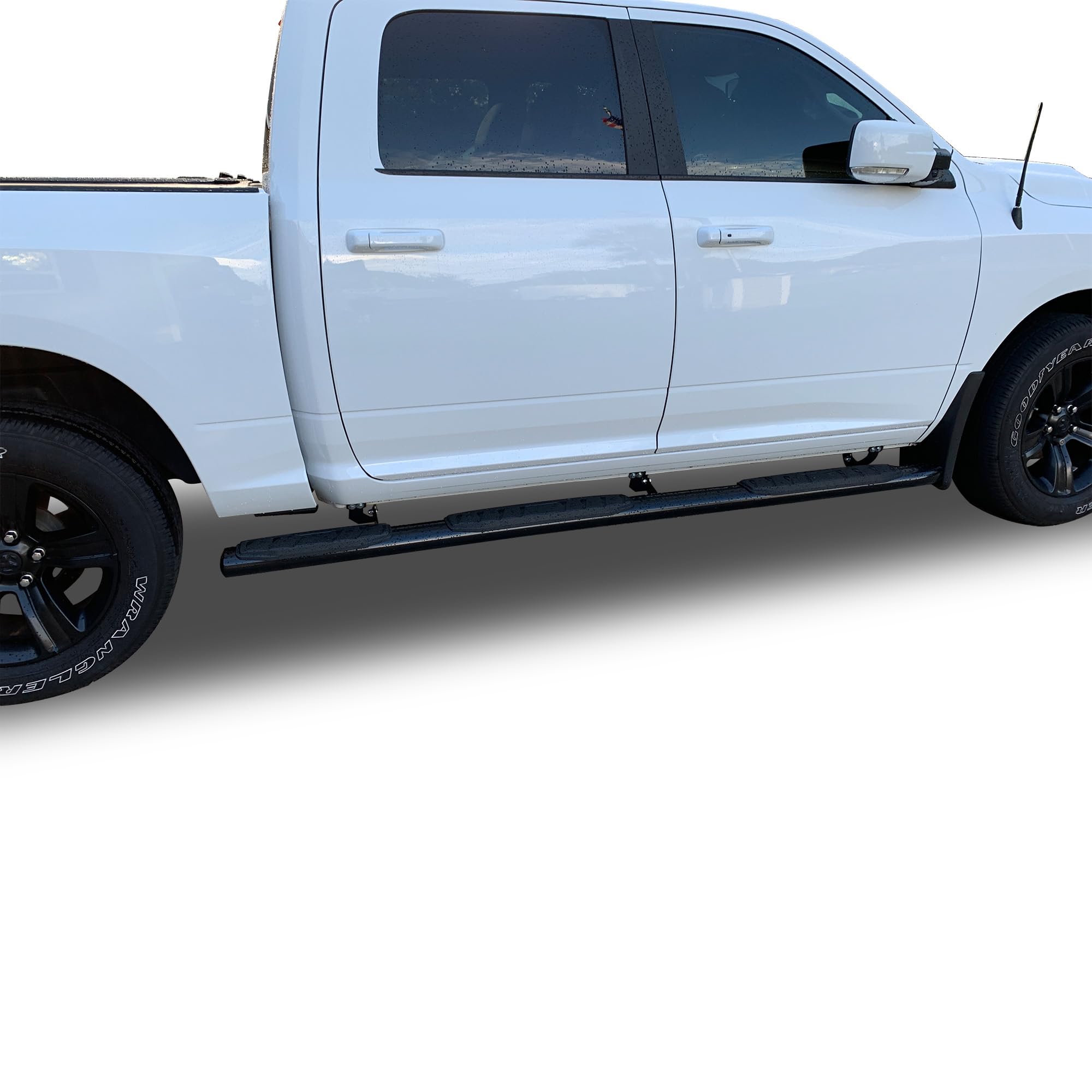 Extreme Black Horse Wheel-to-Wheel Side Steps Satin Black Compatible with 2019-2025 Ram 1500 Crew Cab (Excl. 19-25 Ram 1500 Classic)-DOBK19-NL