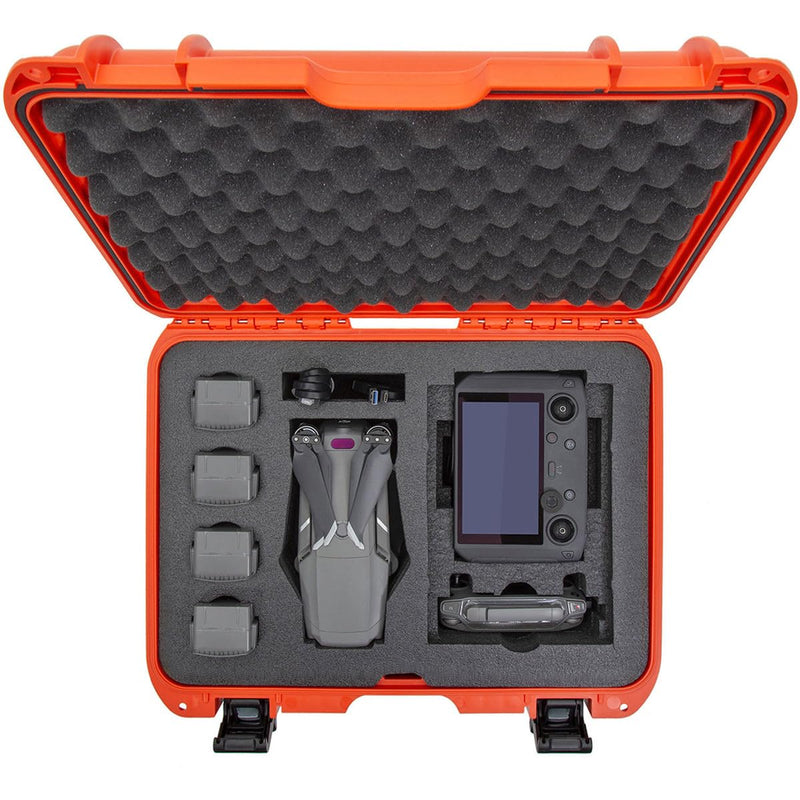 Nanuk Waterproof Hard Case 925 with Foam Insert for DJI Mavic 2 Pro|Zoom + Smart Controller, Crystalsky 5.5" or iPad - Orange