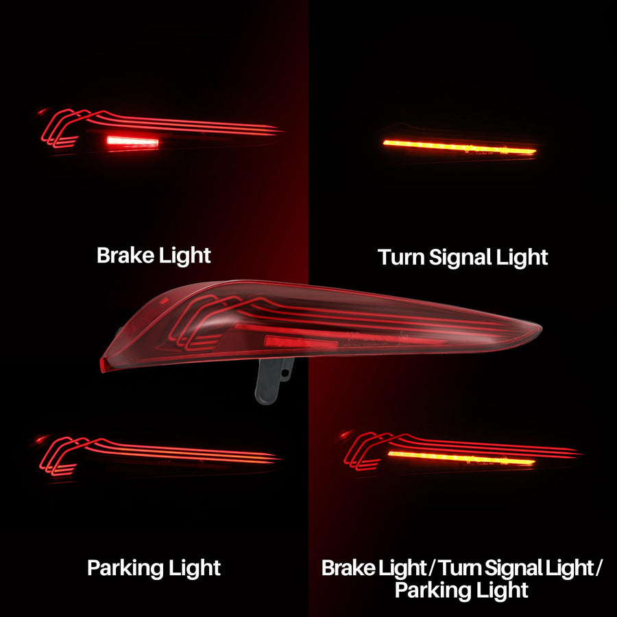 LUXX-Series Alpharex LED Tail Lights Compatible With 20-25 Supra CSL Laser Style Vivid Red
