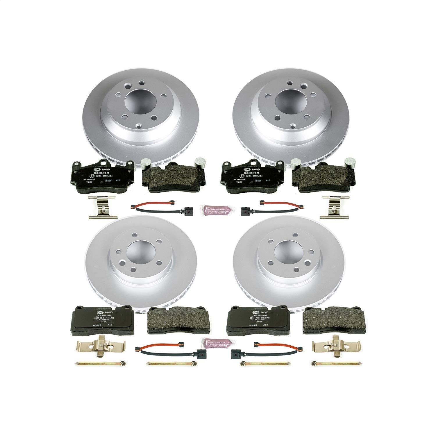 Power Stop ESK5745 Euro-Stop Front & Rear Brake Kit Volkswagen For Volkswagen Touareg 2007-2010 [Model Specific]