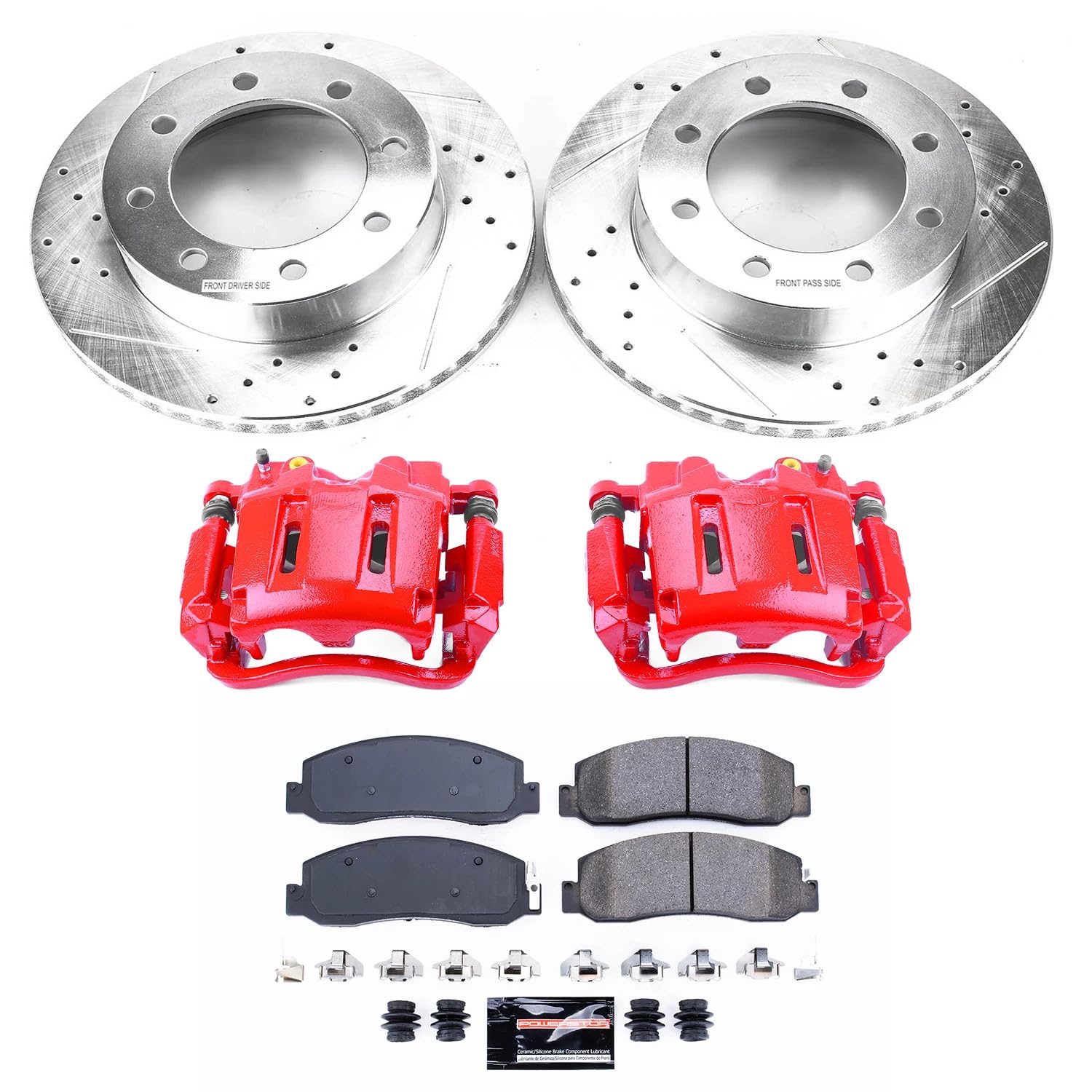Power Stop Front KC5412-36 Z36 Truck and Tow Brake Kit with Calipers For Ford F-250 Super Duty 2009-2011, Ford F-350 Super Duty 2010-2011 [Model Specific]