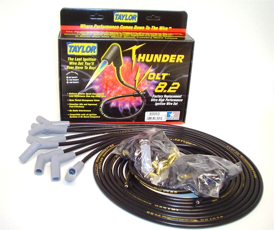 ThunderVolt 8.2 Spark Plug Wire Set, Black Taylor Cable 83053