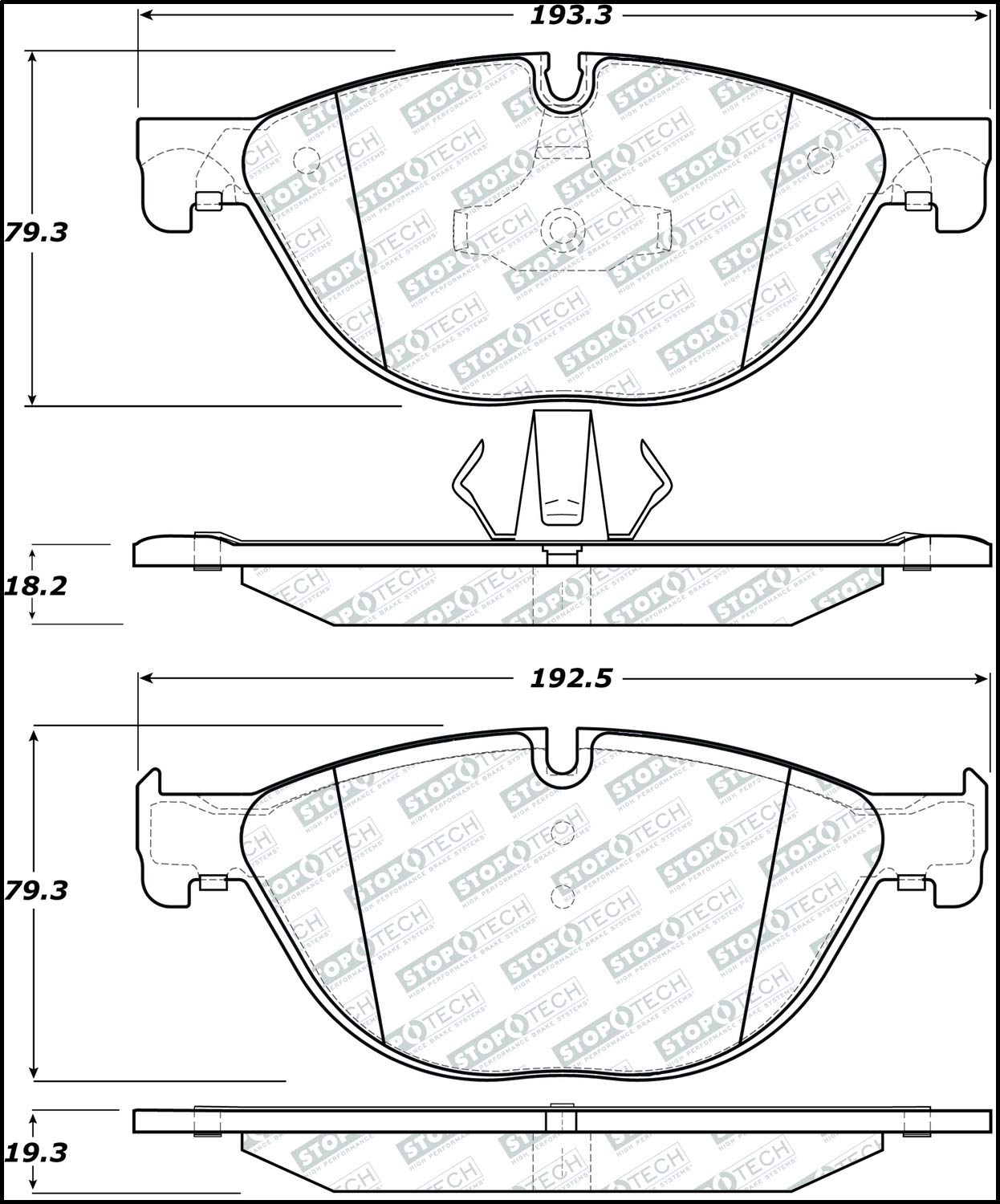 Street Select StopTech Brake Pads 305.14090