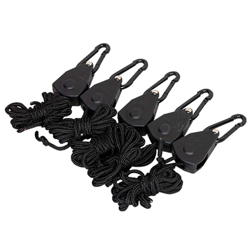 1/8" Premium Nylon Ratching Ameristep Quick-Cinch/Release Ground Blind Tie Down Cords with Carabiners, 5-Pack