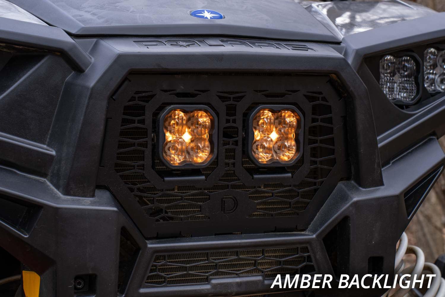 Stage Series Diode Dynamics LED Grille Kit compatible with Polaris RZR XP 2014-2023, Yellow Combo Pro