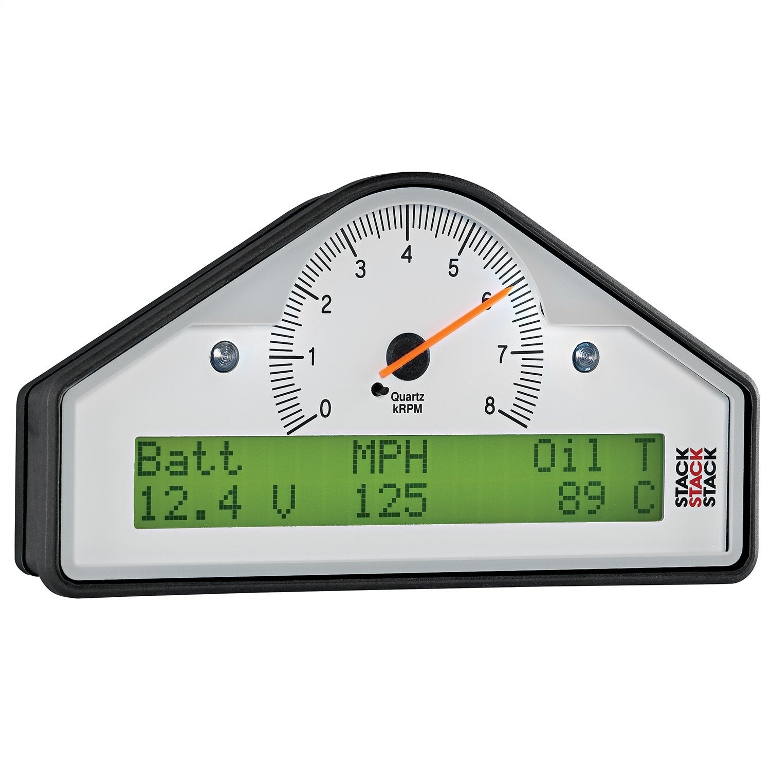 Street Dash Auto Meter: Wht, 0-8K RPM (Psi, Deg. C, Mph)