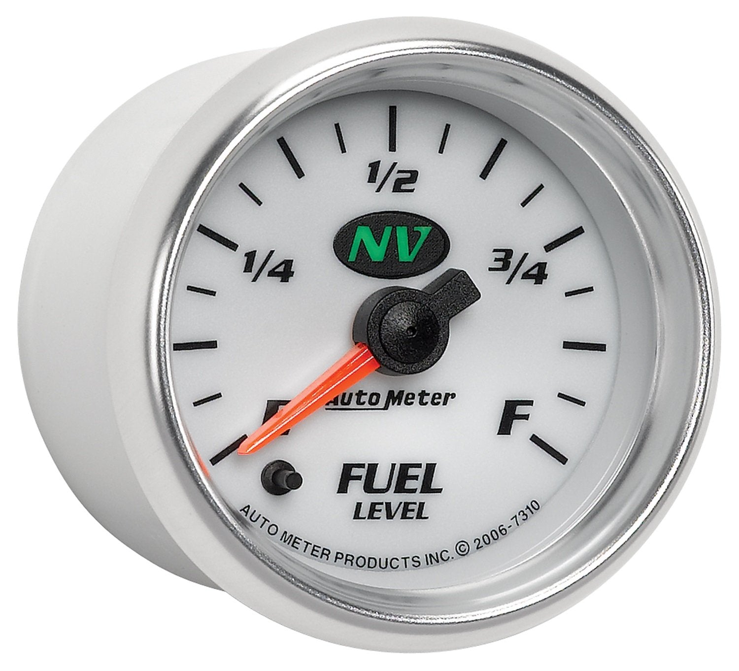 Auto Meter NV 7310 Full Sweep Electric Programmable Empty Full Range Fuel Level Gauge