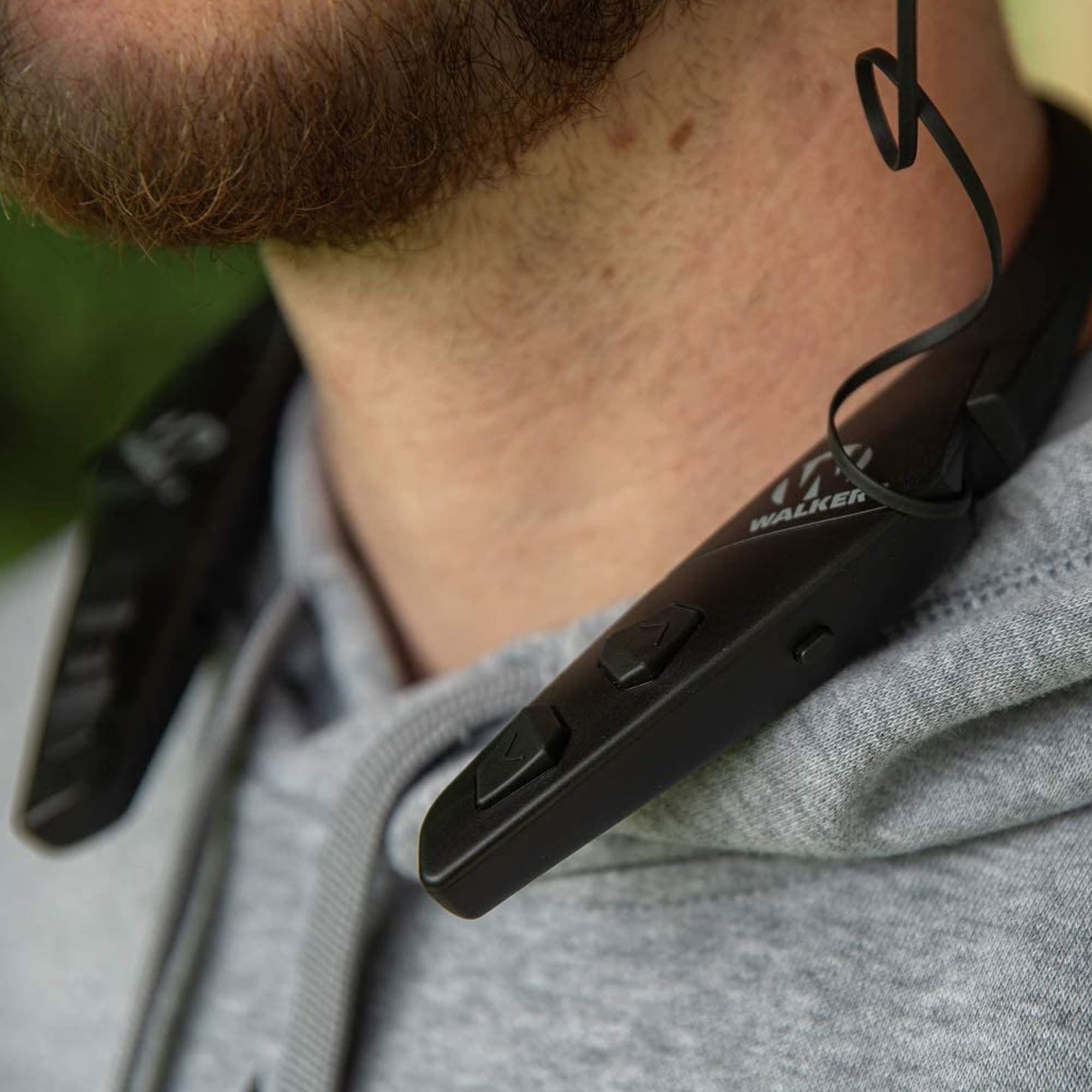 Bluetooth Walker's Game Ear Behind The Neck Hearing Enhancer, Black