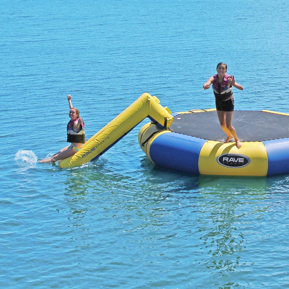 Aqua Slide RAVE Sports Water Trampoline Attachment Color: Blue and Yellow