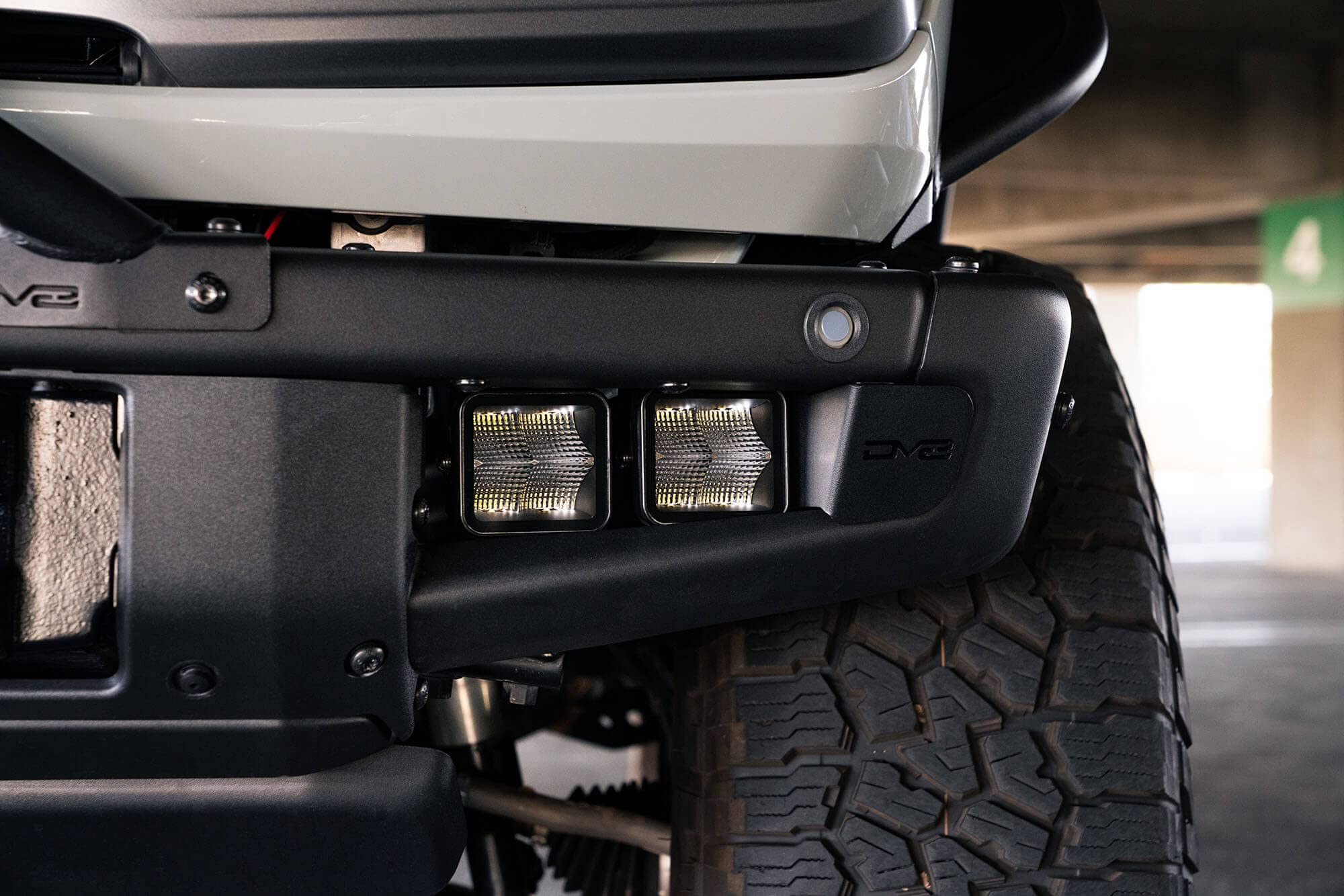 Fog Pocket Pod Light Mounts DV8 Offroad for 2021-2024 Ford Bronco | Fits Factory Modular Steel Bumper | Sold as a Pair | Fits 2 LED Light Pods per Side