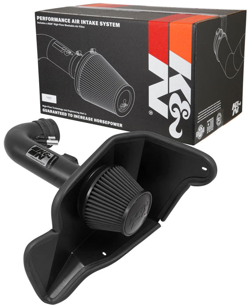 K&N Cold Air Intake Kit: Guaranteed to Increase Horsepower & Engine Growl, Increase Acceleration up to 19HP: Compatible with 5.0L, V8, 2015-2017 Ford Mustang, 71-3535