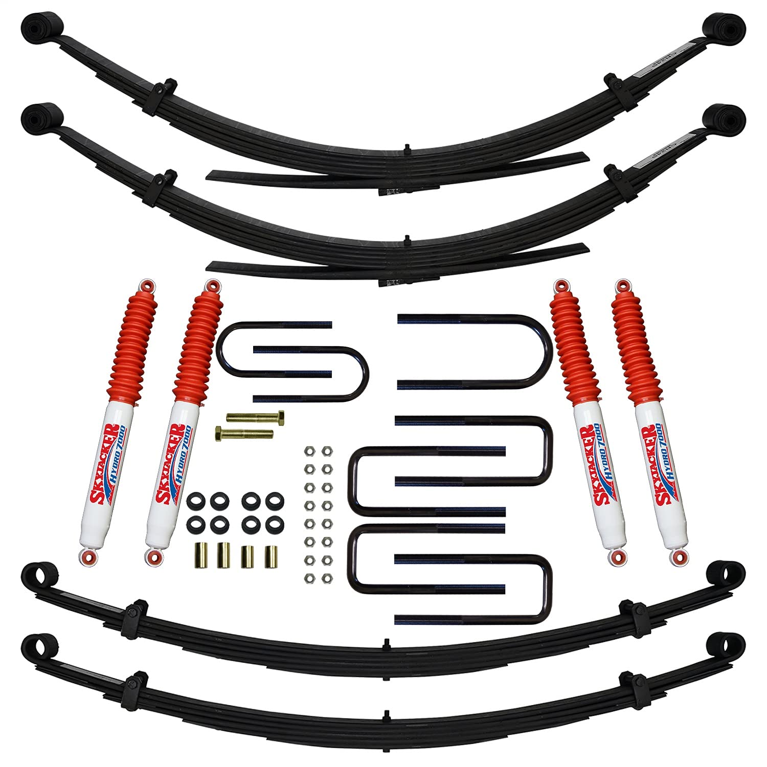 Skyjacker Suspension Lift Kit C140CKS-H w/Shock 2.5-4 In. Lift Incl. Front/Rear U Bolt Kit Bushing Kit Leaf Spring