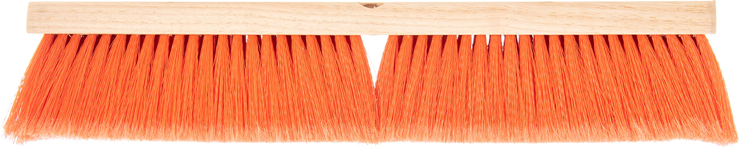 Flo-Pac SPARTA 4501324 Flagged Fine Floor Sweep, Polypropylene Bristles, 18" Block Size, 3" Bristle Trim, Orange