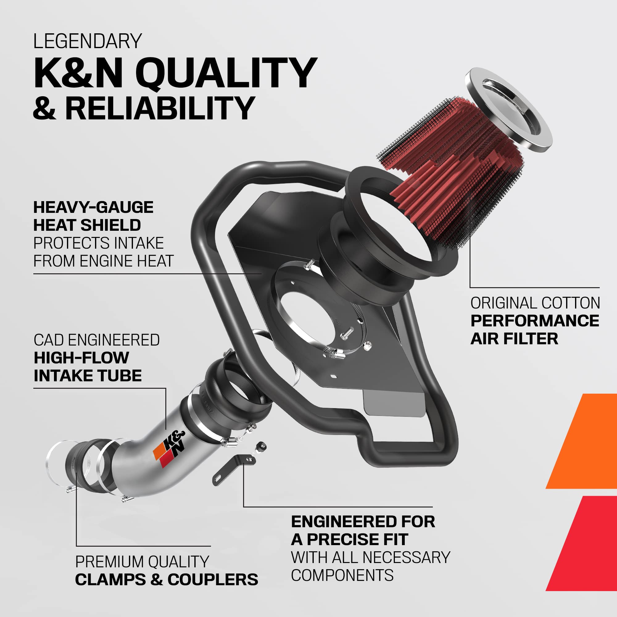 K&N Cold Air Intake Kit: Guaranteed to Increase Horsepower & Increase Acceleration & Engine Growl, Compatible with 1.3L, L4, 1991-1996 ROVER (Mini), 57-0082