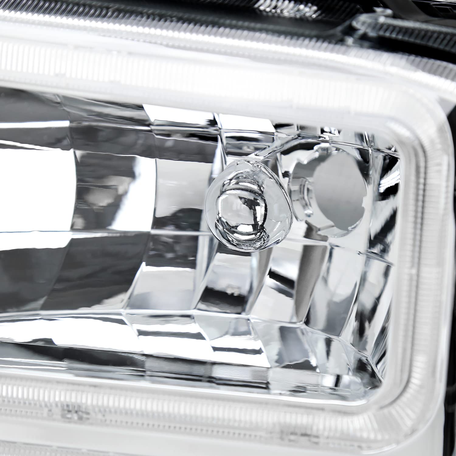 LED BAR Headlights SPEC-D TUNING Compatible with 2005-2007 Ford F250 F350 F450 F550 Super Duty, Left + Right Pair Headlamps Assembly