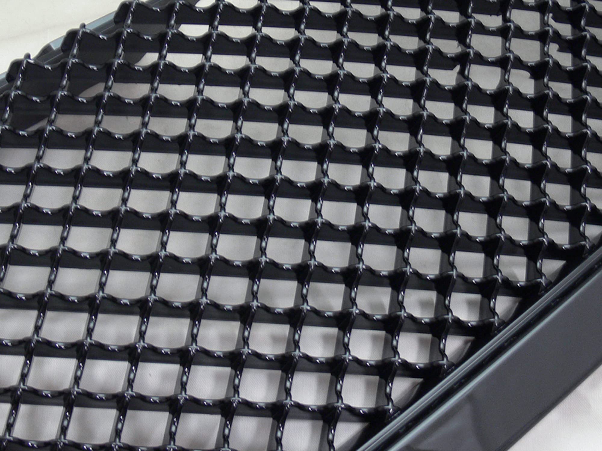 Mesh Front Hood Grille Armordillo USA 7147461 - Gloss Black Fits 2006-2009 Chevy Trailblazer