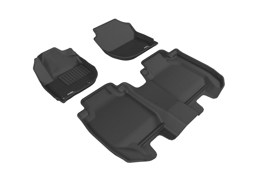 Kagu Floor Mat 3D MAXpider Custom Fit (Black) Compatible with Honda HR-V 2016-2022 - Full Set