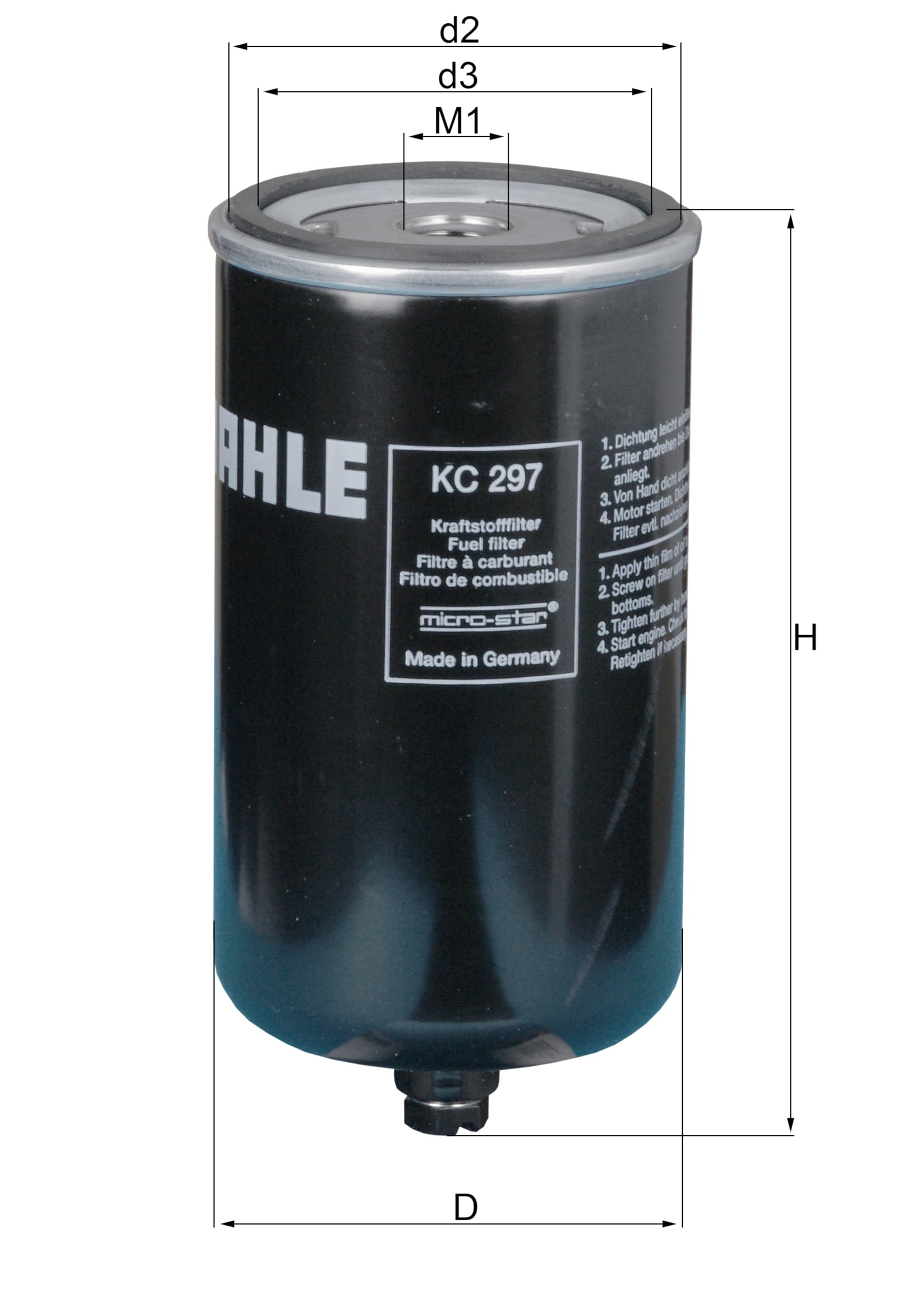 KC297 Mahle Fuel filter
