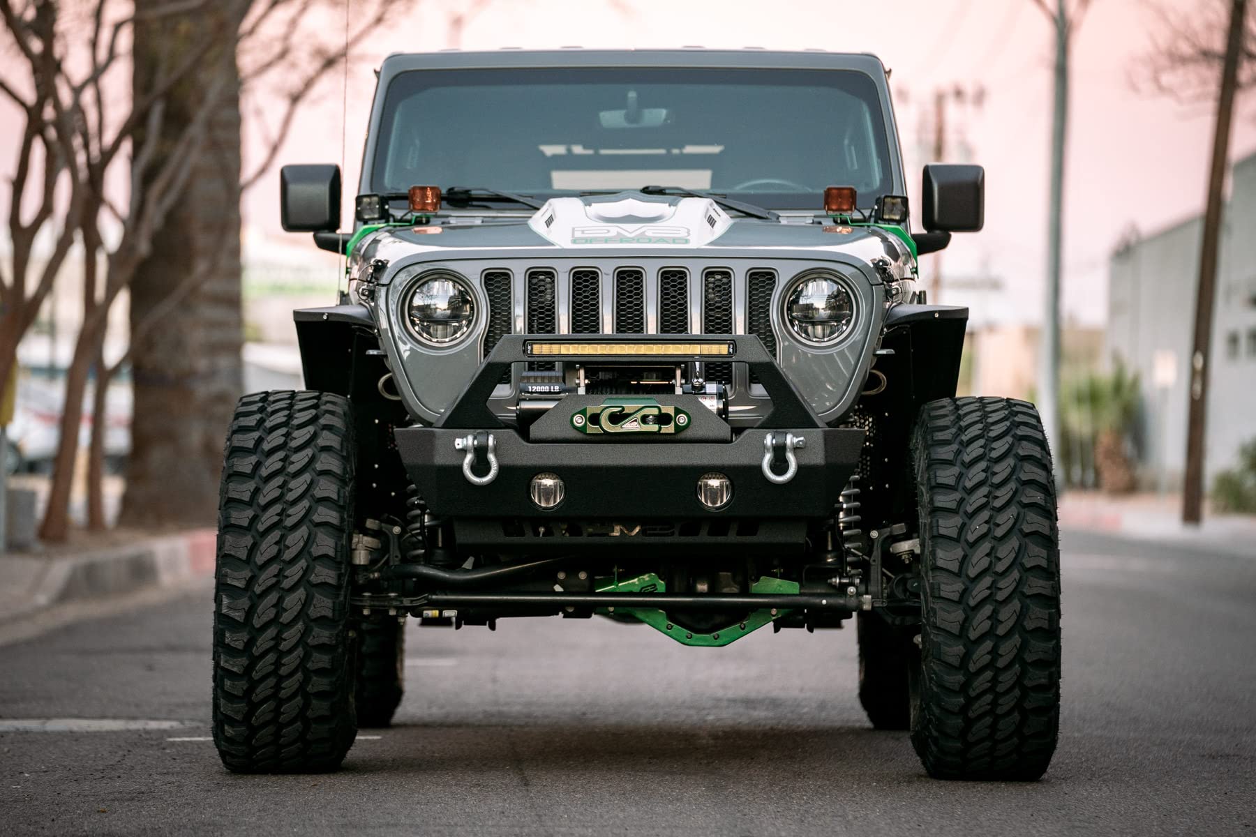 Heat Dispersion Hood DV8 Offroad fits 2018-2025 Jeep Wrangler JL & 2020-2025 Jeep Gladiator JT | Raised and Vented Center Cowl | Dual-vented for Maximum Air Flow