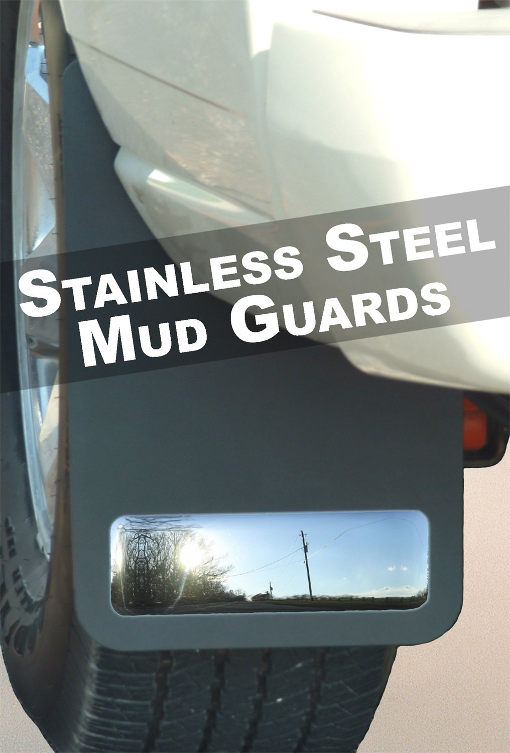 Stainless Steel Husky Liners Rear Mudguard Insert for Select Cadillac/GMC Models - Pack of 2 (Black)