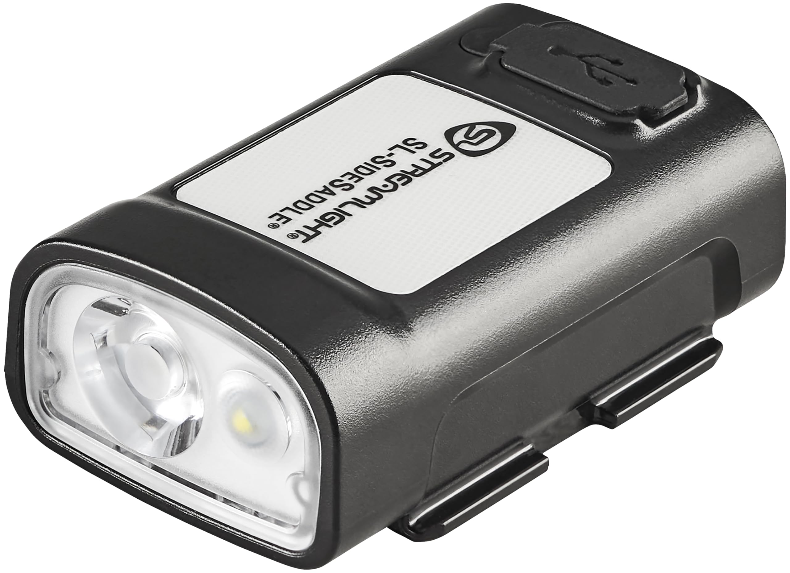 Streamlight 61627 USB Rechargeable SL-Sidesaddle 400-Lumen Hands-Free Hard Hat, Helmet, and Headgear LED Light with Mount, Rechargeable Battery, USB-C Cable, Black
