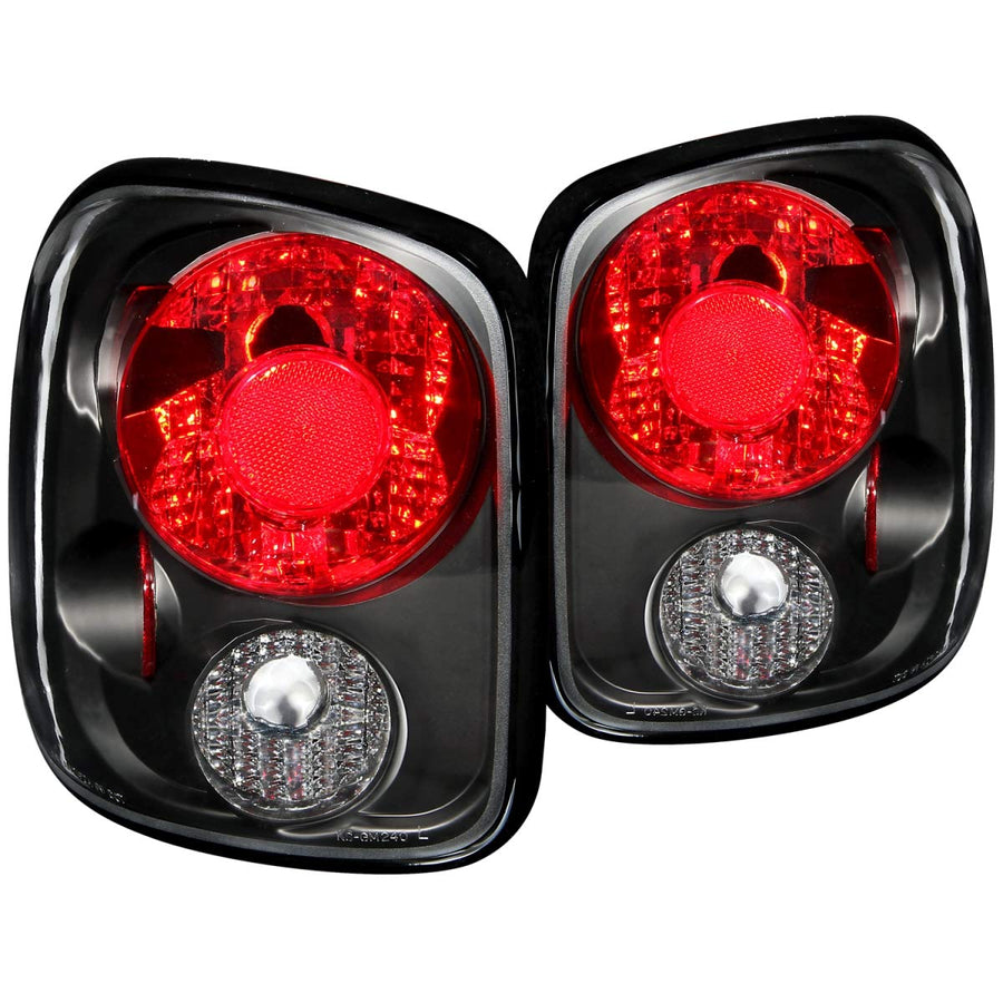 GMC Sierra Anzo USA 211028 Black Tail Light Assembly - (Sold in Pairs)