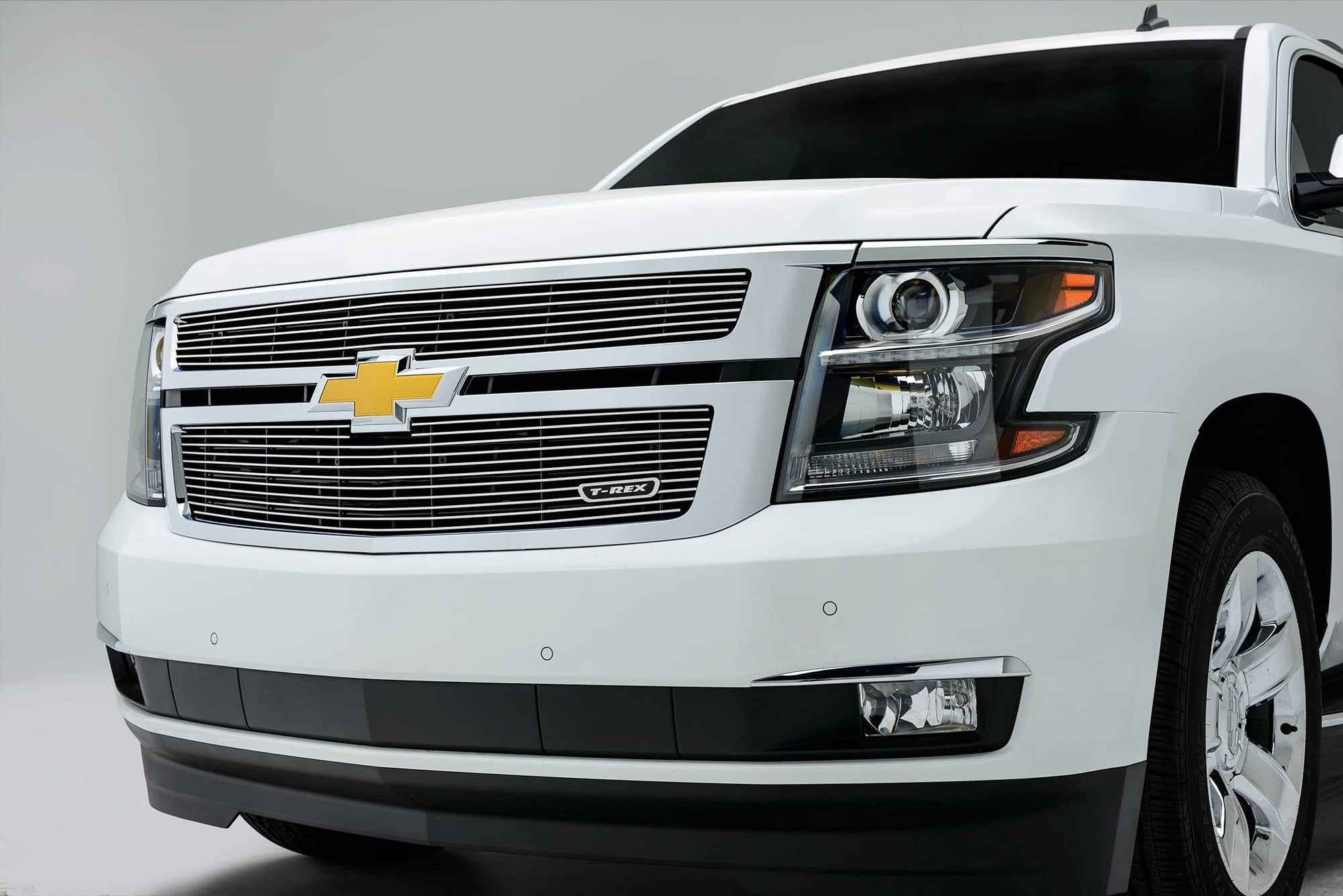 T-Rex Grilles Billet Grille, 2015-2020 Suburban, Tahoe LT, LTZ Polished, 2 Pc, Overlay - PN #21055