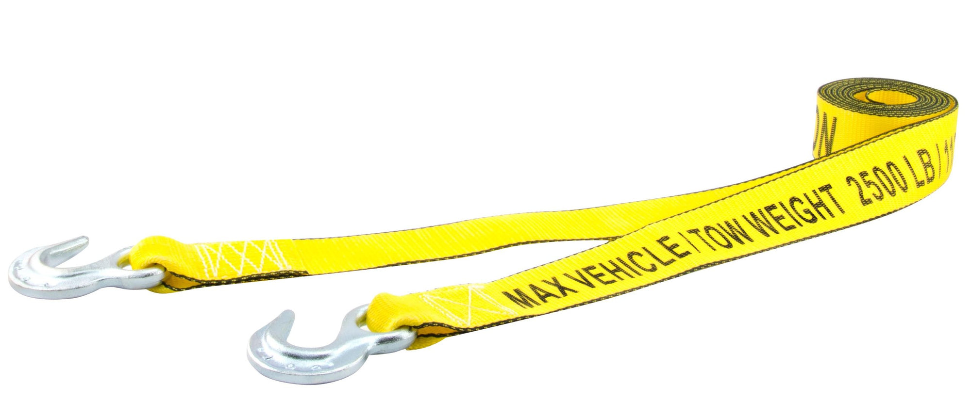2" x 15' Yellow Tow Strap with Hooks Erickson 01002