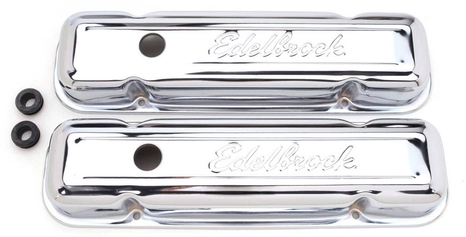 Signature Series Edelbrock Chrome Valve Covers - Set of 2