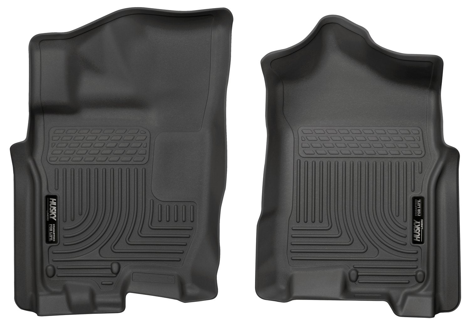 Weatherbeater Husky Liners Floor Mats | Fits 2017-2024 Nissan Titan Crew CAB ONLY; 2016-2024 Titan XD Crew CAB ONLY, (17-19 Extended CAB ONLY) | Front Row, 2-pc Black - 13601