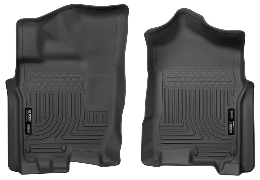 Weatherbeater Husky Liners Floor Mats | Fits 2017-2024 Nissan Titan Crew CAB ONLY; 2016-2024 Titan XD Crew CAB ONLY, (17-19 Extended CAB ONLY) | Front Row, 2-pc Black - 13601