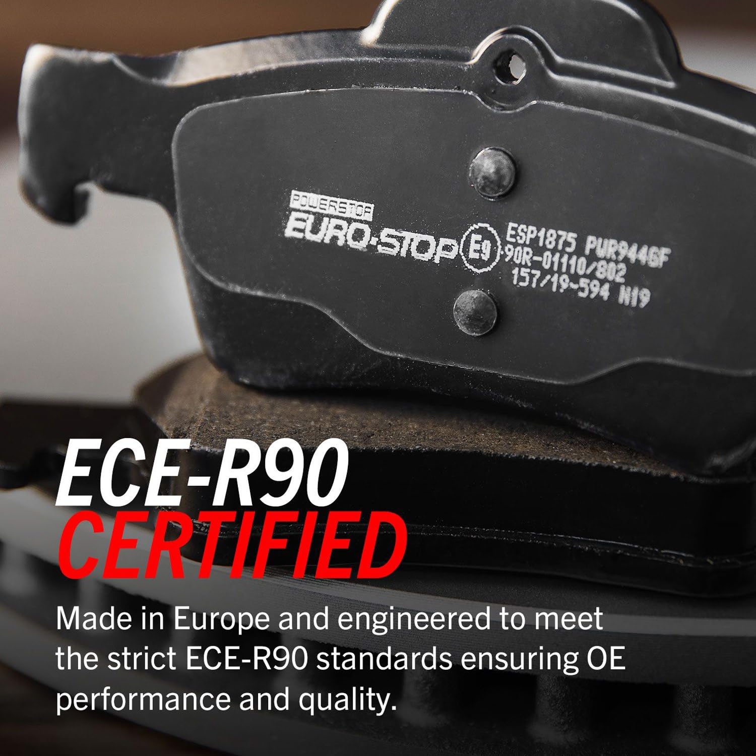 Euro-Stop Power Stop ESK7074 Front Brake Kit- Coated Brake Rotors & Ceramic Brake Pads