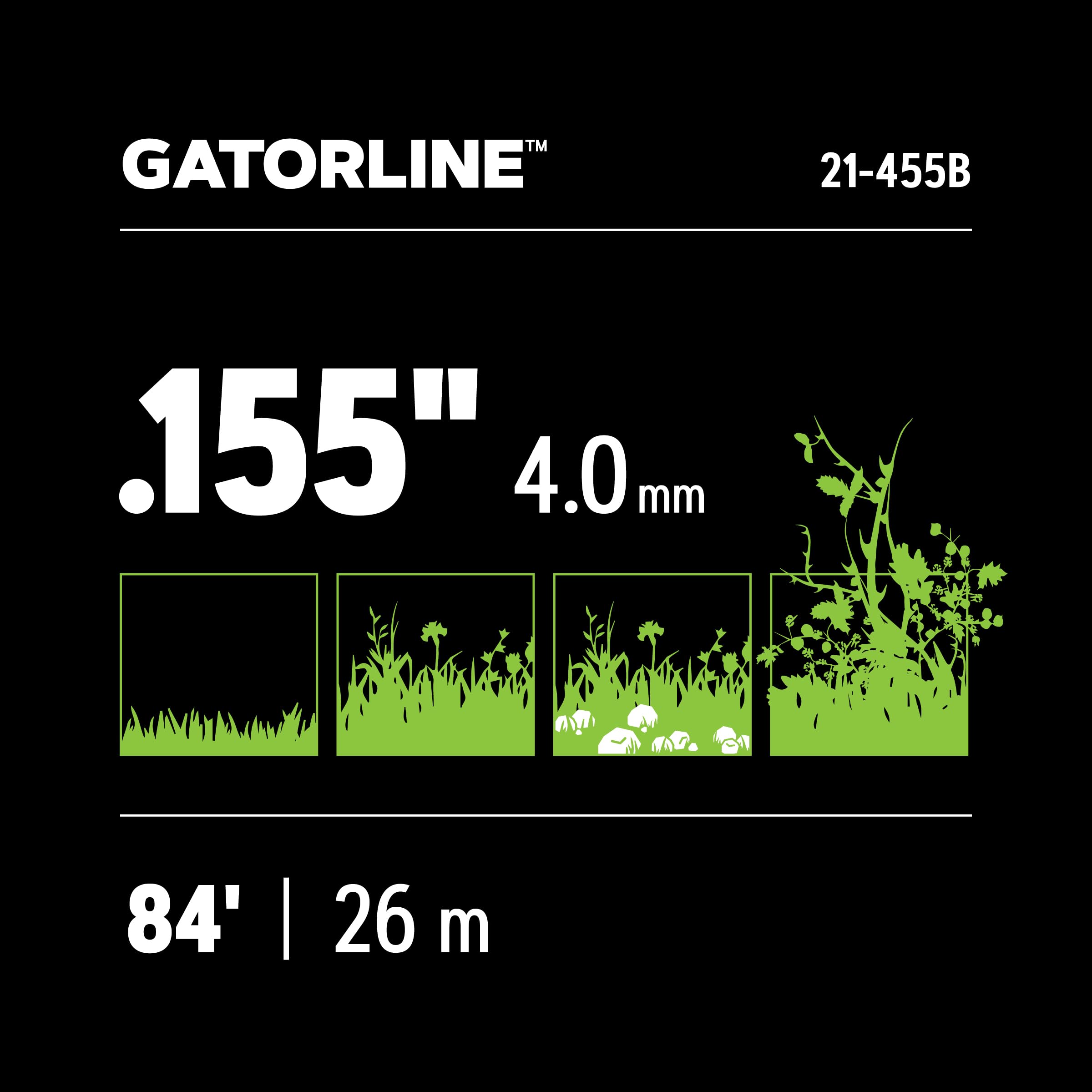Gatorline Oregon Square Weed Wacker/String Trimmer Line, .155 in. by 84 FT