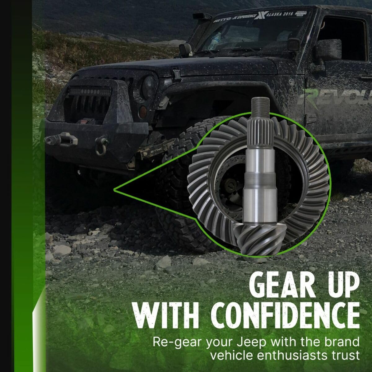 D30 Revolution Gear JK/JL Front 4.10 Ratio Ring and Pinion Fits Dana 30