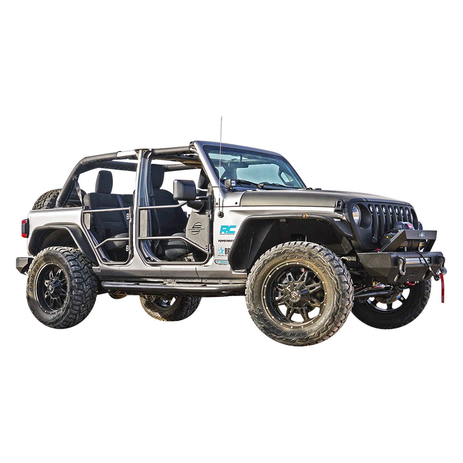 Front Tubular Doors SteelCraft 92220 - Fine Textured Black