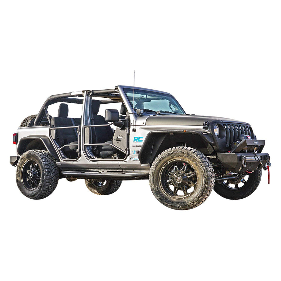 Front Tubular Doors SteelCraft 92220 - Fine Textured Black