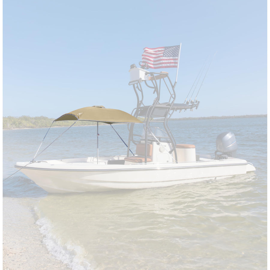 Anchorshade III Boat Shade, Taylor Made, Sand, 6' x 6', Adjustable Aluminum Pole to 8 Feet, UV-Treated Fade-Resistant Nylon, Market-Style Top, Carrying Case, Fits Most Boats and Benches – 22048