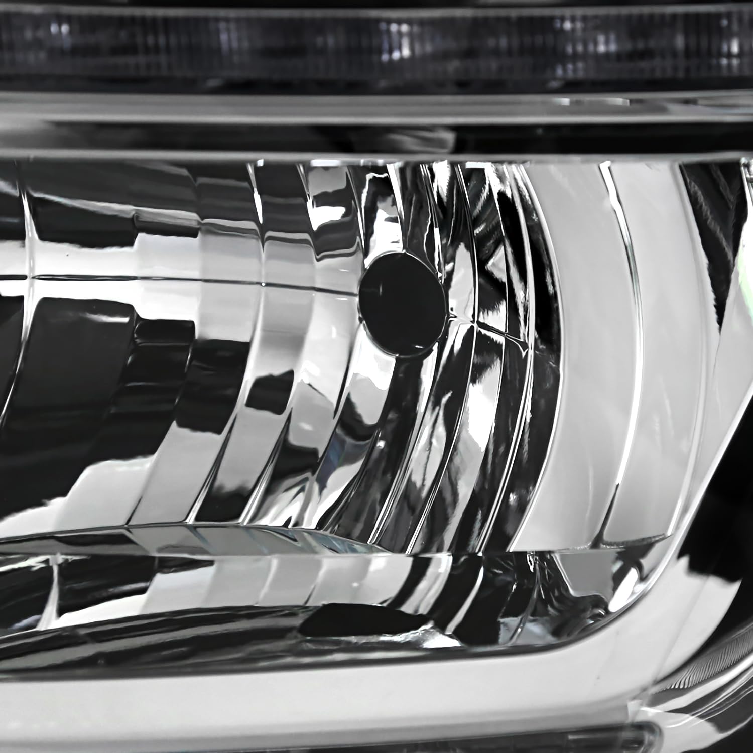 Chrome Projector Headlights w/LED DRL Strip SPEC-D TUNING Compatible with 2015-2020 Chevy Tahoe, Suburban, Left + Right Pair Headlamps Assembly