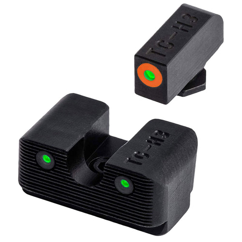 TRUGLO TRIT PRO Handgun Sights, HIGH Set ORN Glock (TG231G2C)