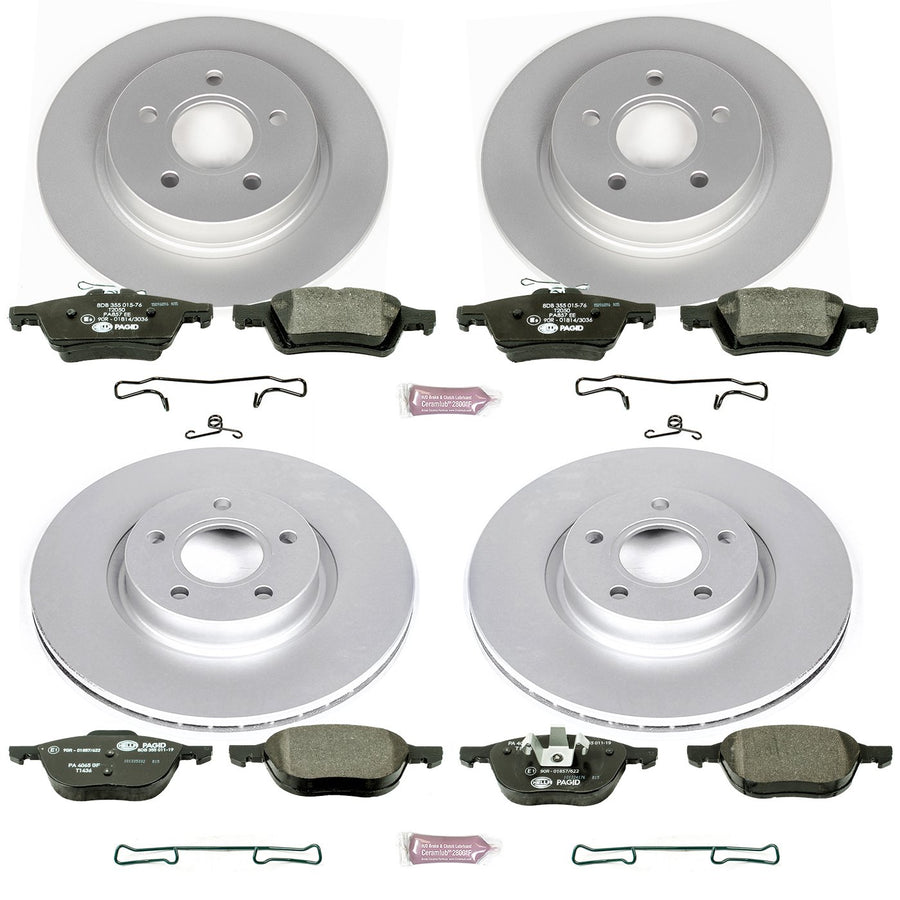 Power Stop ESK4051 Euro-Stop Brake Kit Front and Rear For Volvo C30 2008-2013, Volvo C70 2006-2013, Volvo S40 2006-2011, Volvo V50 2006-2011 [Model Specific]