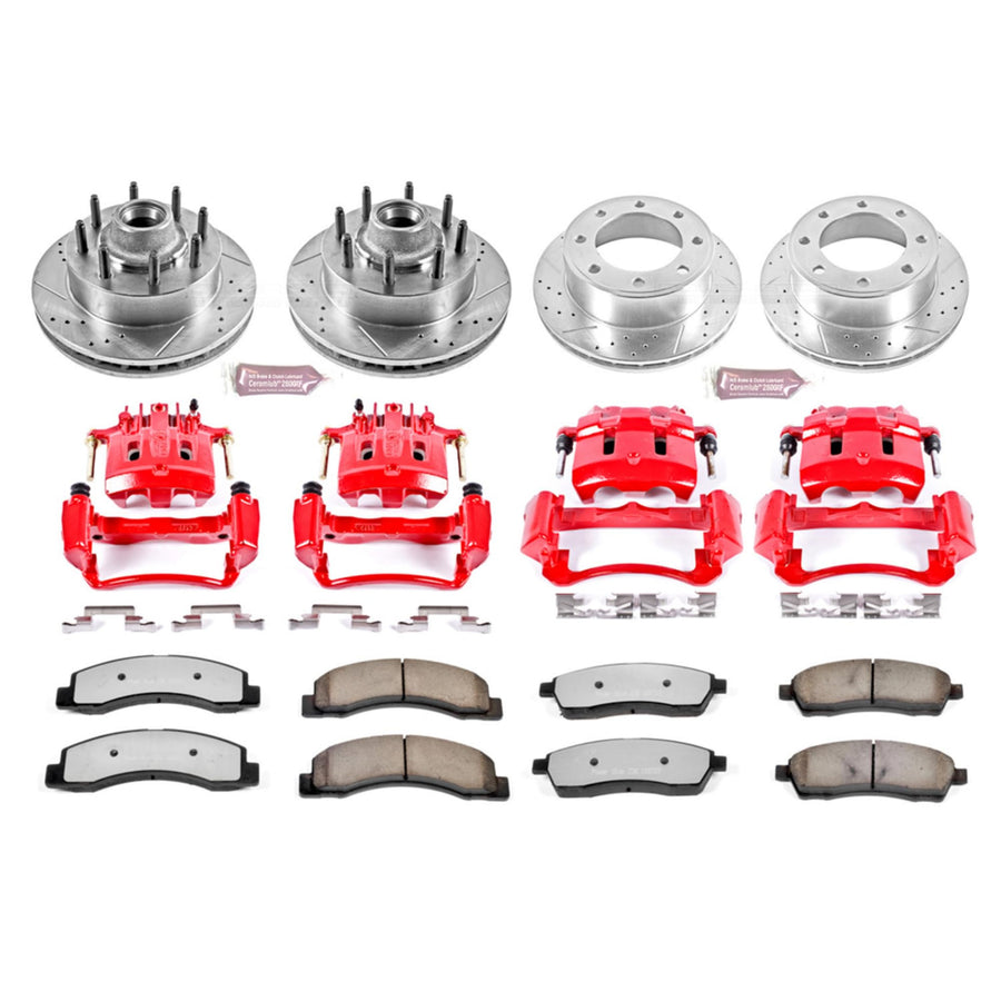 Power Stop Z36 KC1894A - 36 Front & Rear Truck and Tow Brake Kit with Calipers For Ford Excursion 2000-2002 Ford F - 250 Super Duty 2000-2002 Ford F - 350 Super Duty 2000-2002 [Vehicle Specific]