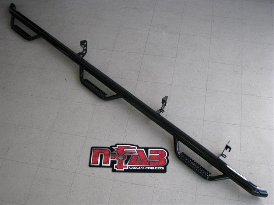 Nerf Steps RealTruck for Ford F-250/F-350 | Wheel-to-Wheel w/ Bed Access, Heavy Duty Steel, Gloss Back | F9995QC-6 | Fits 1999-2016 Ford F-250/F-350 SuperCab 6.75' Standard Bed, SRW Gas/Diesel.