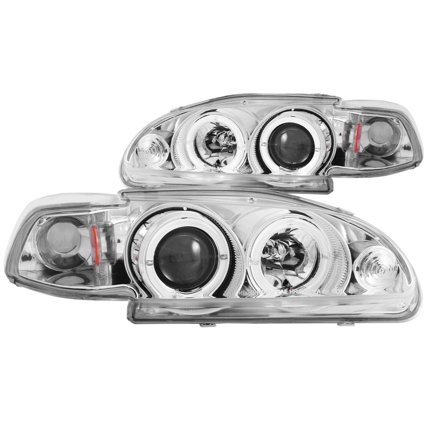 Honda Civic Anzo USA 121065 Projector w/Halo Clear Lens LED Headlight Assembly 1 pc. - (Sold in Pairs)