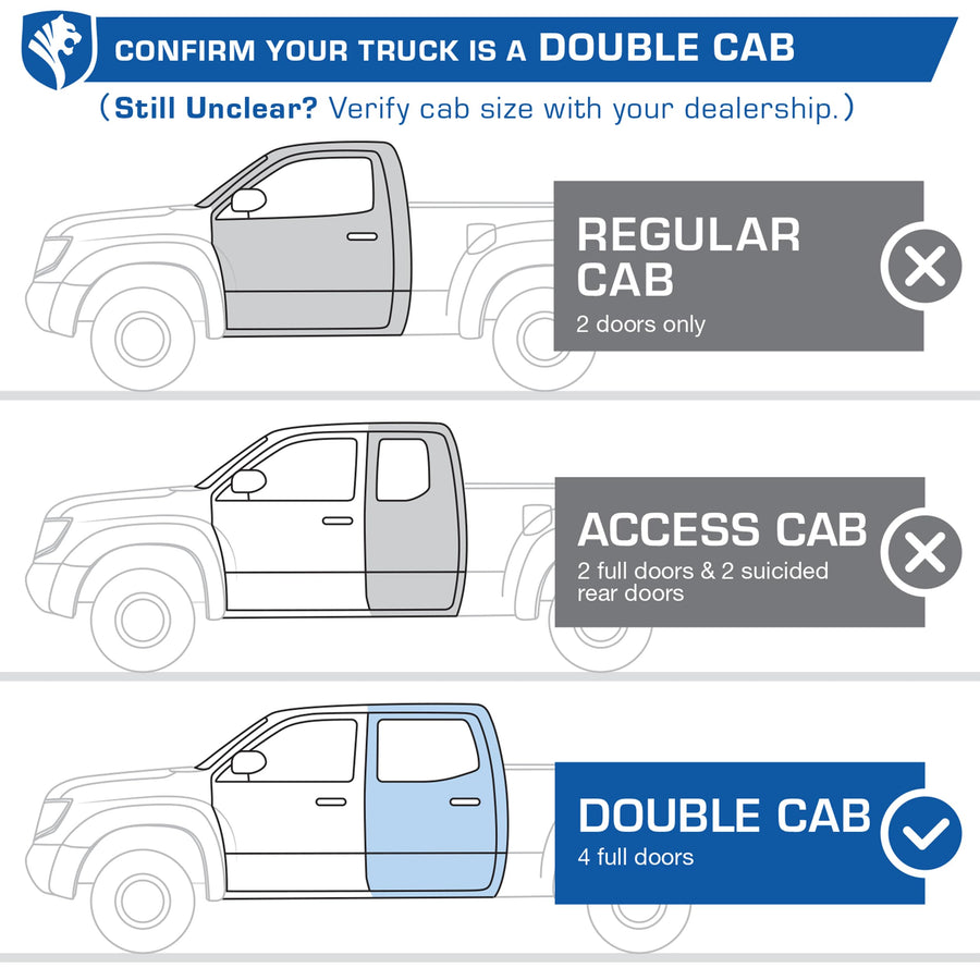 Tyger Auto Trax Nerf Bars with 2005-2023 Toyota Tacoma Compatible | Double Cab | TG-NB7T20048 | Drop Step Side Step Rail Running Board