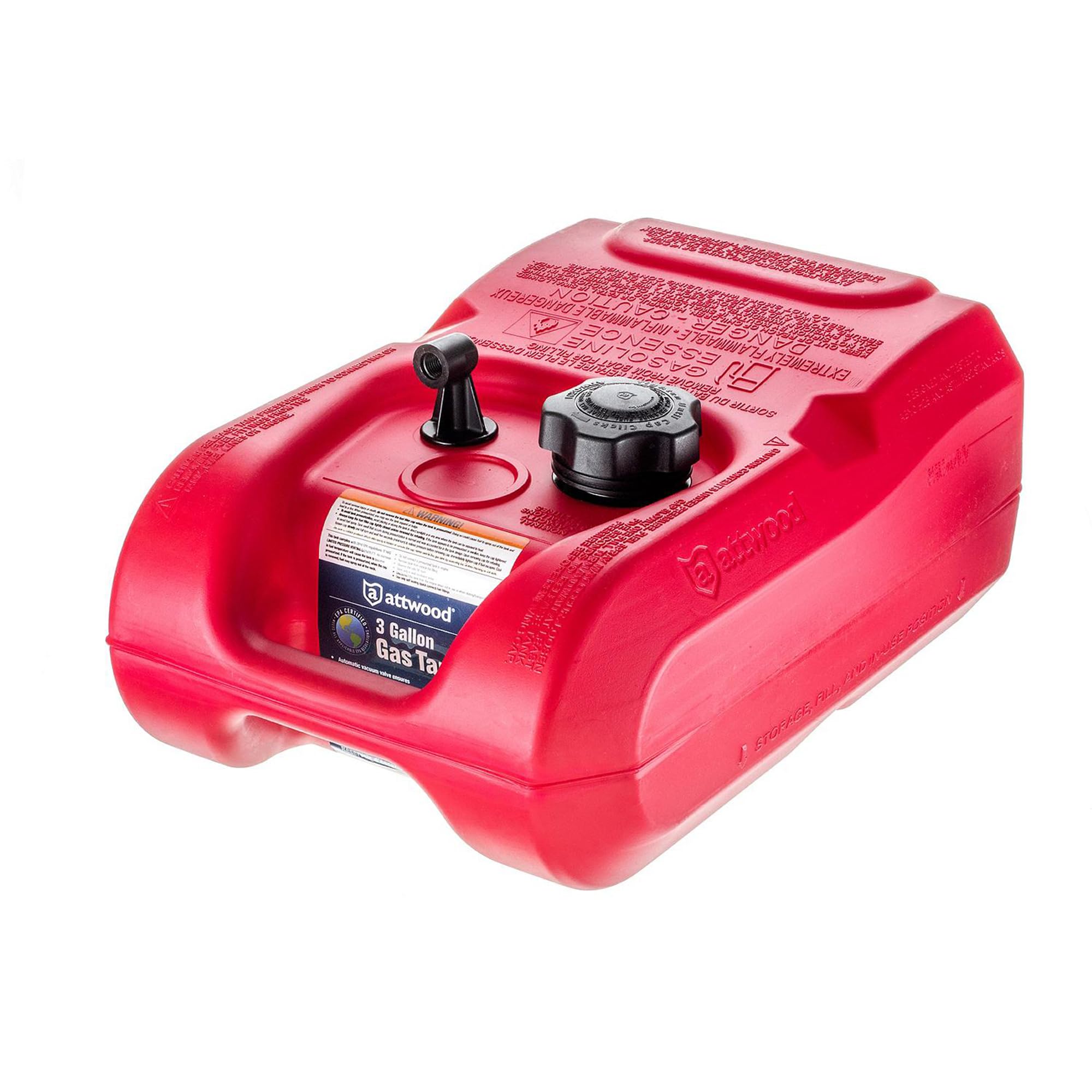 3-Gallon Portable Marine Boat Fuel Tank attwood 8803LP2 EPA and CARB Certified