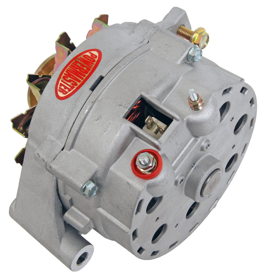 Alternator Powermaster 7704-118 (Ford 1G Natural 120A 1V Pulley Large Frame Ext Regulated), 1 Pack